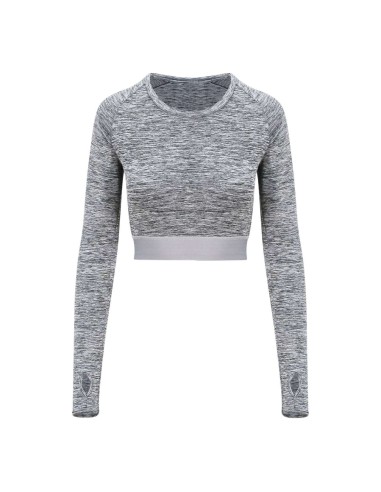 A-JC039-WOMEN'S LONG SLEEVE CROP T